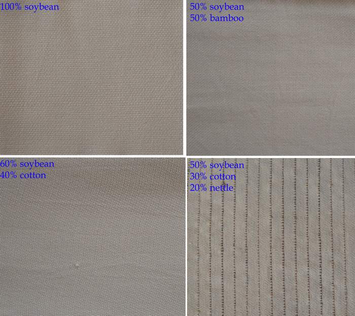 100% Bamboo Fabrics, 100% Soybean Fabrics