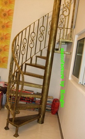 Interior spiral stairs