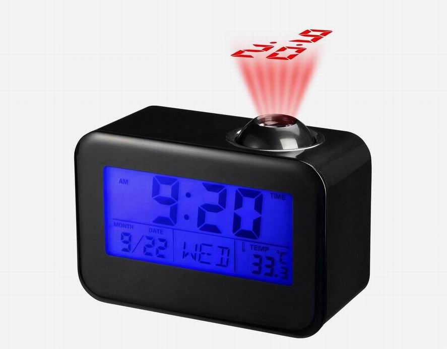 Talking projection clock