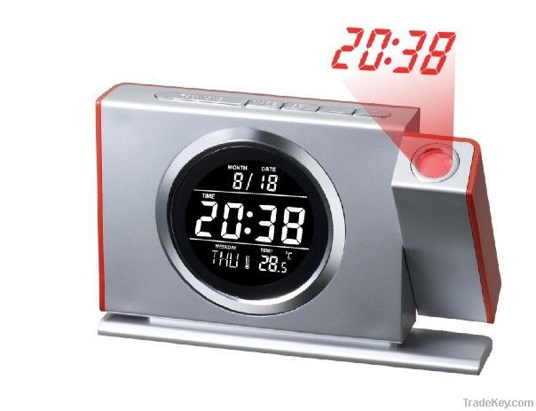 clock radio with time talking projection