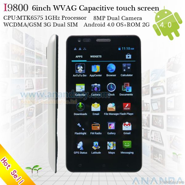 Latest Arrival!! MTK6575 Mobile Phone Android4.0 Dual SIM GPS WIFI 3G