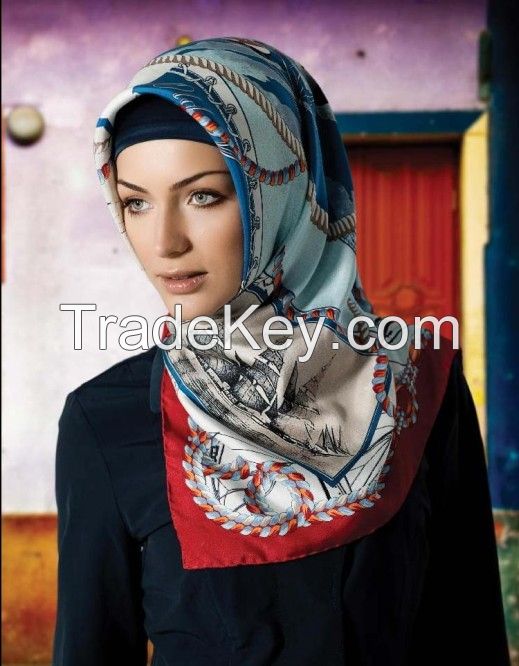 100%Silk turban/muslim scarves