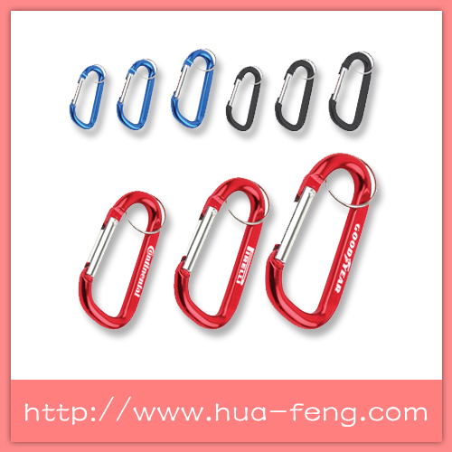 China D Shape Aluminum Carabiner Lanyards (CH-C011)