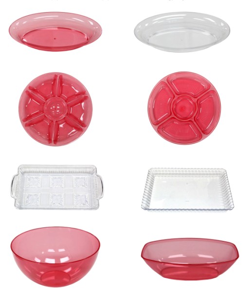 Plastic tray and bowl