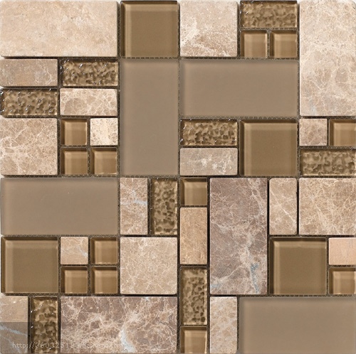 stone mixture glass mosaic tile