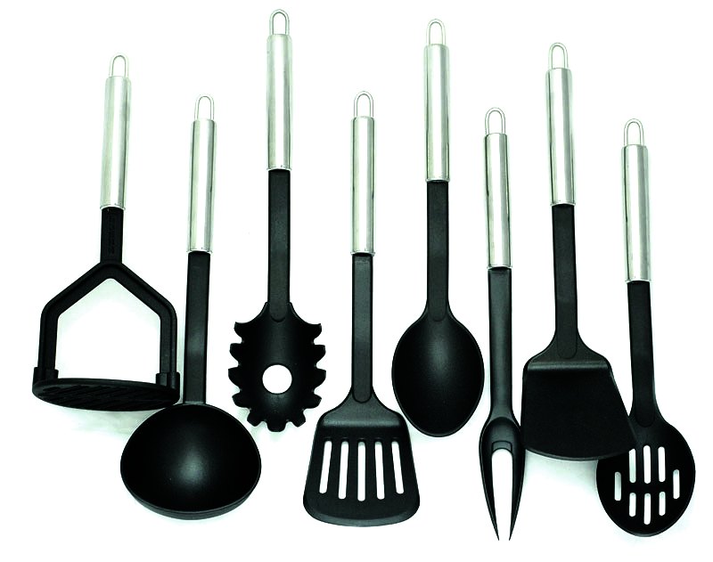 Nylon kitchen tools with stainless steel handle