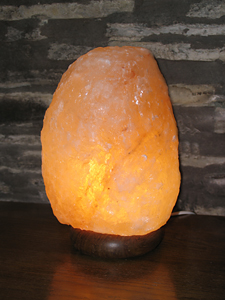 Natural shape rock salt crystal lamp