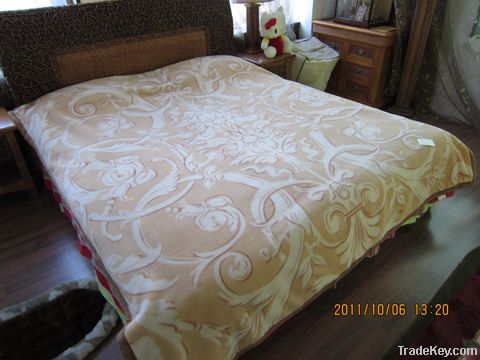 Raschel pure wool blanket