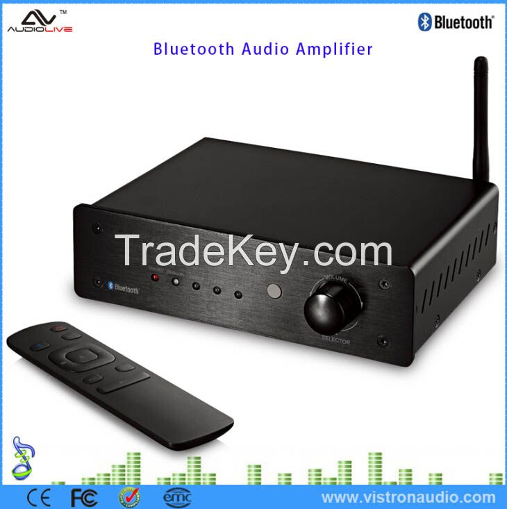 High performance compact pro audio amplifier, HIFI stereo home audio power amplifier with Bluetooth Input