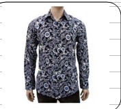 Men's long shirt with printing