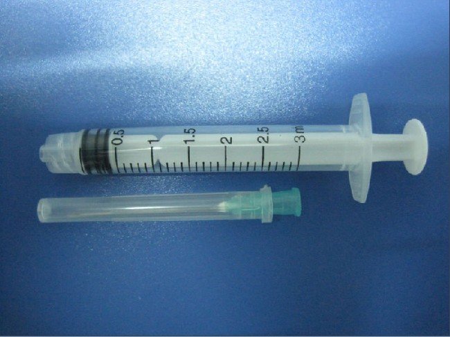 3ml 3 parts medical disposable syringes