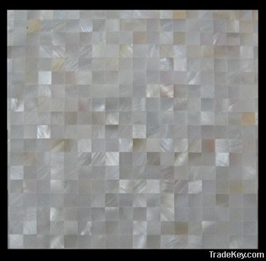 Freshwater shell mosaic tiles for interior decoration