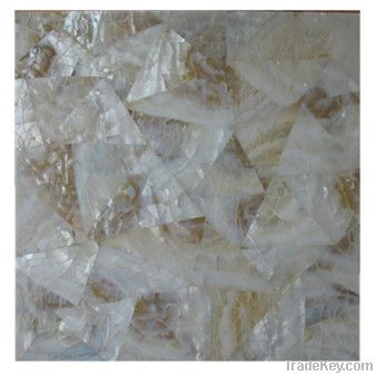 Freshwater shell mosaic tiles for interior decoration