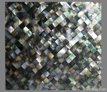 Black lip shell mosaic tiles for interior decoration