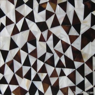 Mixed design shell mosaic tiles