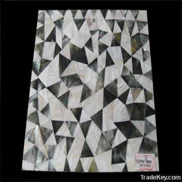 Mixed design shell mosaic tiles