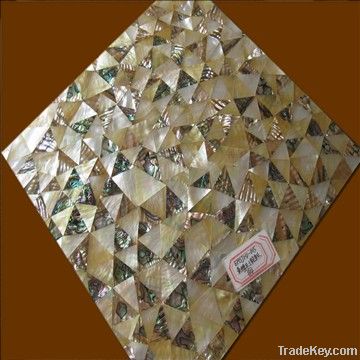 Mixed design shell mosaic tiles