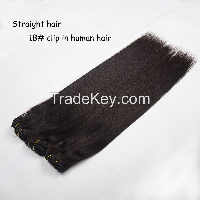 clip in hair brazilian virgin human hair extensions clip on hair