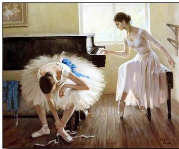 Elegant Ballet oil painting
