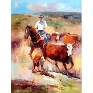 Impressionism horse oil painting