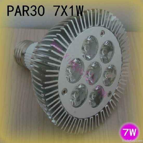 7w PAR30 led spotlight, 7w e27 led bulbs, e27 led lights, 85-265V