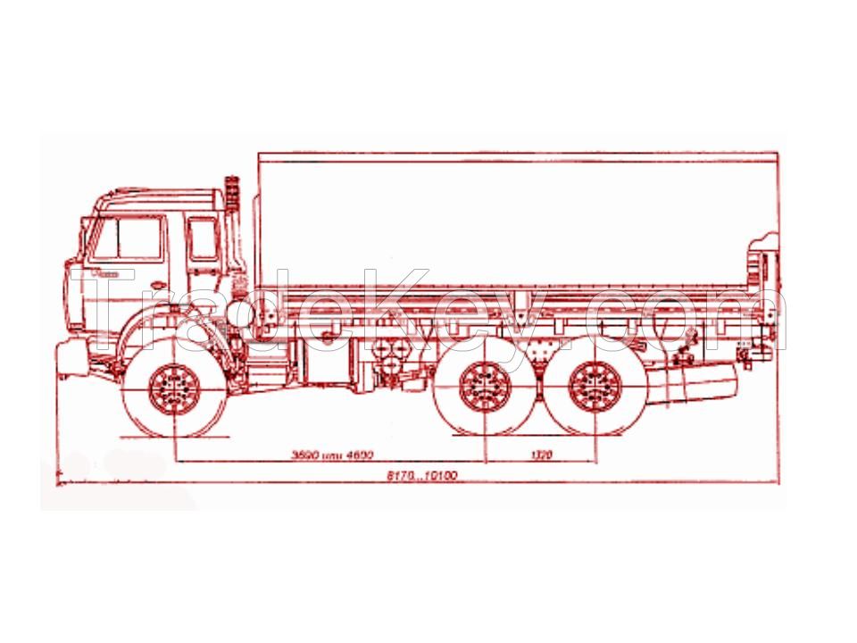 KAMAZ-43118, 6x6, 260 h.p., Euro-2, drop-side cargo body truck