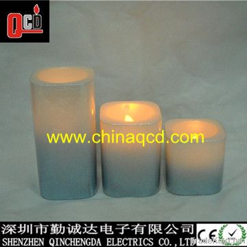 Fantastic blue square wax LED candle