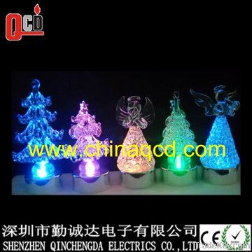Christmas decorative glass LED night light