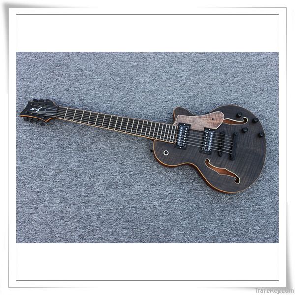 LP STYLE SEMI-HOLLOâW 7 STRING ELECTRIC GUITAR