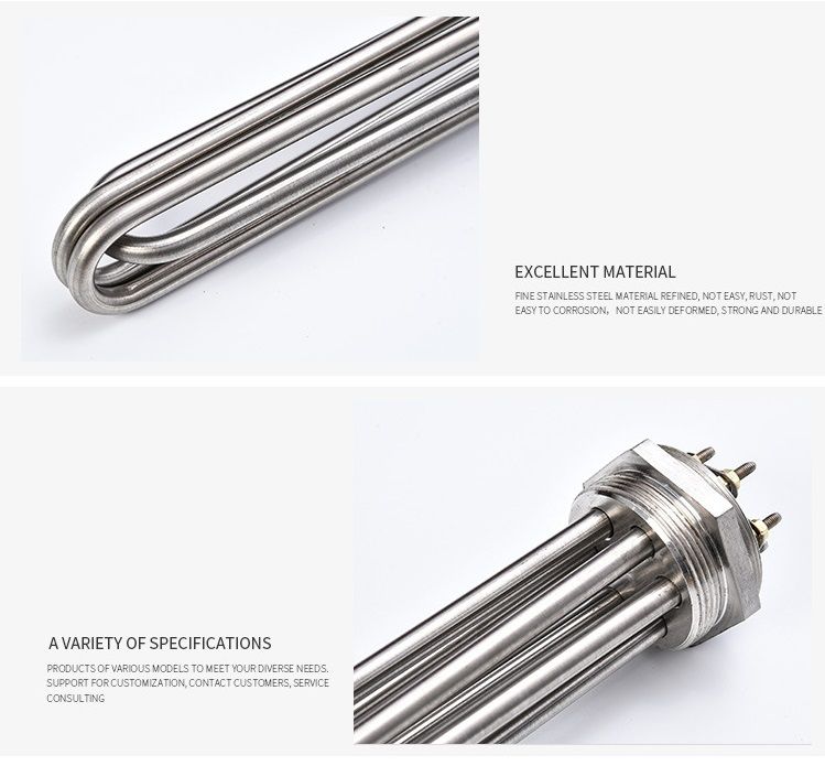 Stainless Steel Industrial Oil Heating Element Tubular Electric Water Immersion Heater