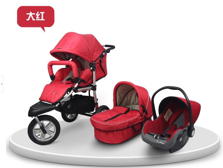 New and Luxury Design 3 in 1 Baby Stroller with EN1888:2012 certificate