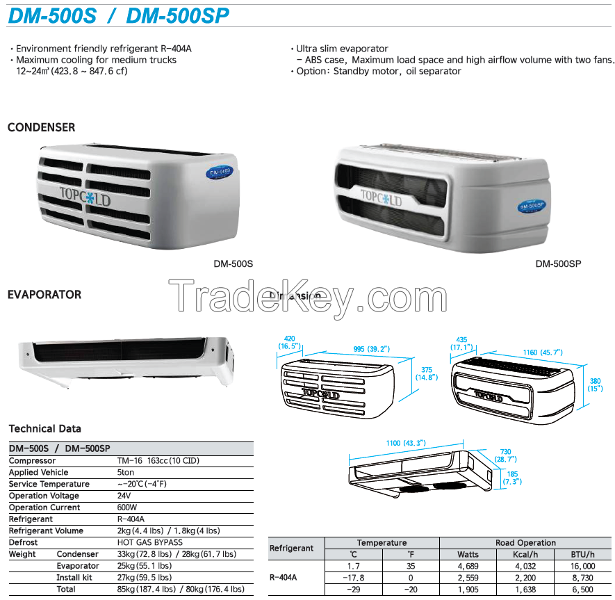 Truck Transport Refrigeration System DM-500S / DM-500SP