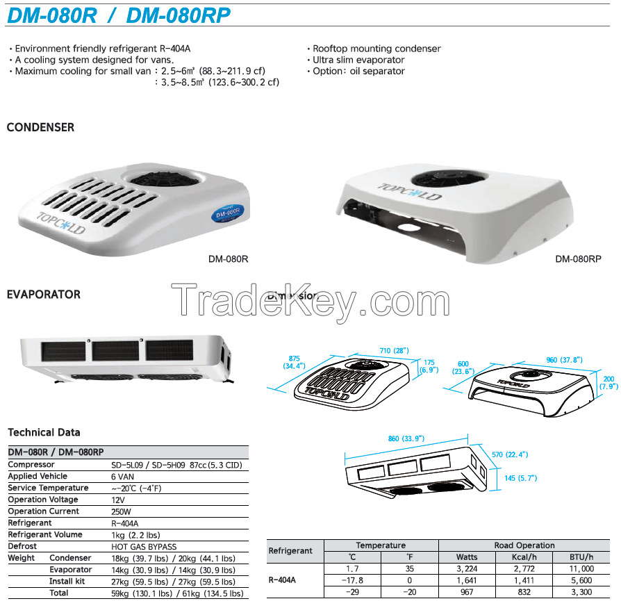 Truck Transport Refrigeration System DM-080R / DM-080RP