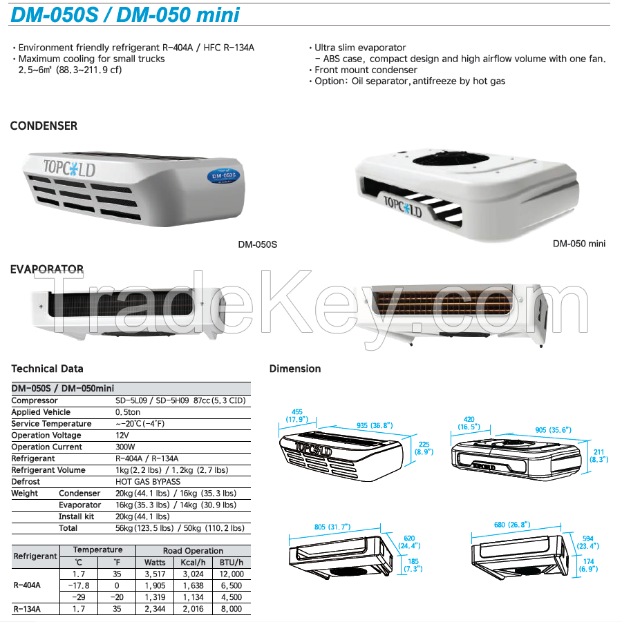 Truck Transport Refrigeration System DM-050S / DM050MINI