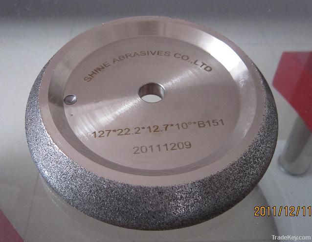 Electroplated CBN wheels for sharpen band saws