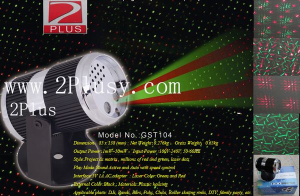 Mini Holographic Green &Red Laser star stage light
