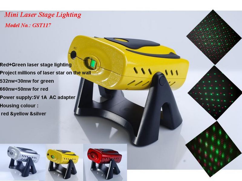 Green & Red Laser star projector