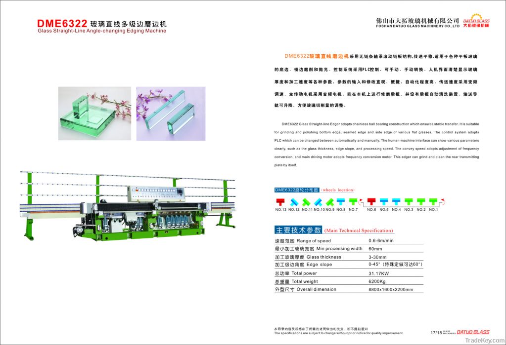 Glass Straight-line Multi-angles Edging Machine