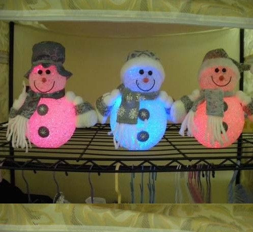 wholesales+freeshipping LED christmas gift/cute Led snowman