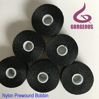 Prewound Bobbins, Sidelss, 210d/3, Nylon Bonded Thread, White (black), Style A, Style G, Style U, Styele 33, Style 58