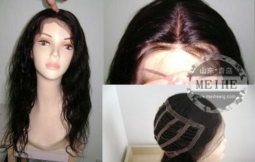 medium density 18 inch 1B# man-made party lace front wig