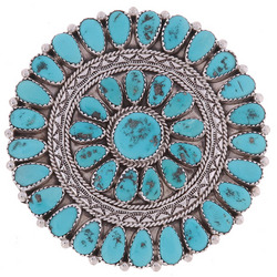 Turquoise Cluster Pendant Native American