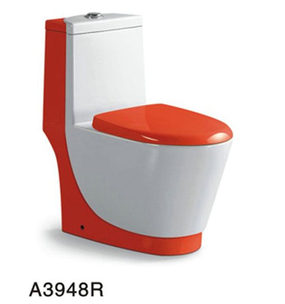 Bathroom one piece color ceramic toilet