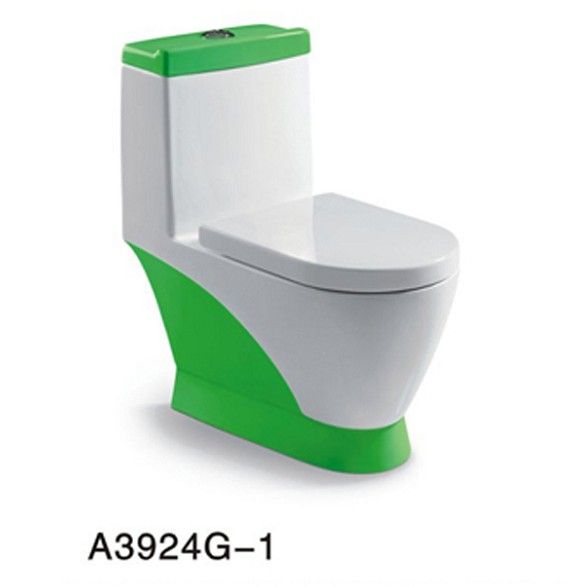 Bathroom one piece color ceramic toilet