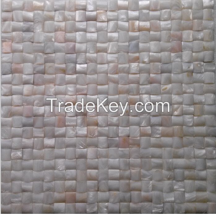 Rachoo pure white river shell mosaic 