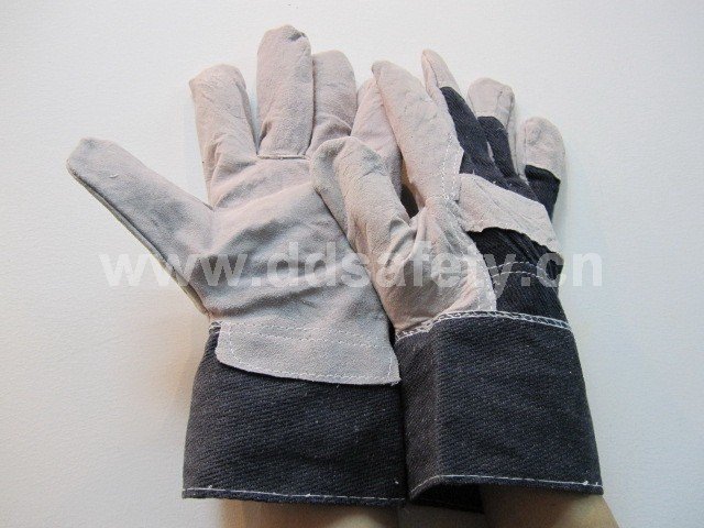 cow split leather work glove