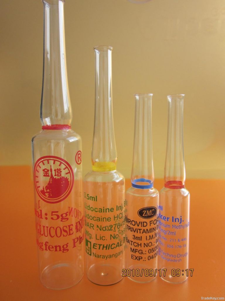 medical use glass ampoule