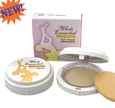 White essential  pressed powder/compact powder