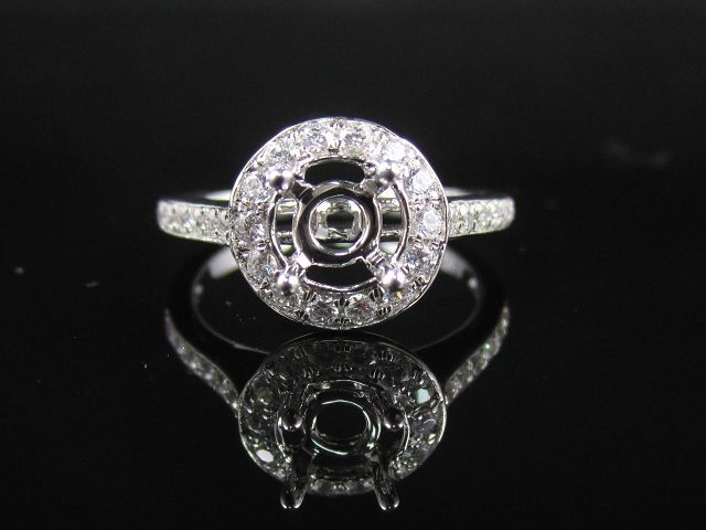 Engagement ring/wedding ring/white gold ring/platinum ring (Diamond ring / Semi-Mount Ring)