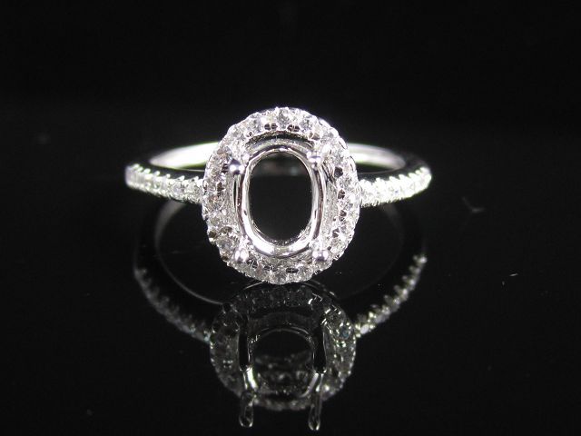 Engagement ring/wedding ring/white gold ring/platinum ring (Diamond ring / Semi-Mount Ring)